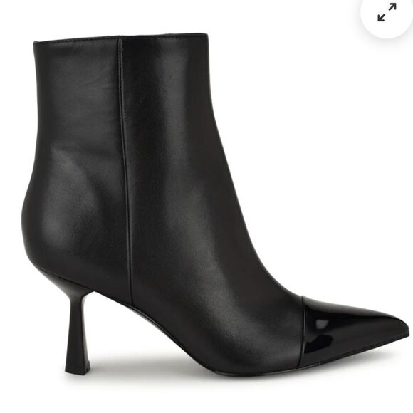 NIB Nine West Birgy Pointy Cap Toe Dress Booties Size 7.5 - Picture 1 of 8